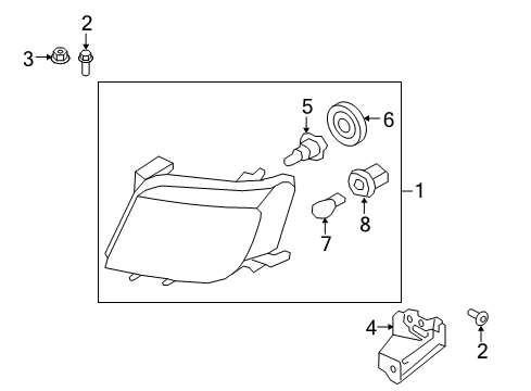 2010 Mercury Mariner Bulbs Signal Bulb Socket Diagram for 2U5Z-13411-PA