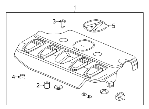 2014 Acura ILX Engine Appearance Cover Stud Diagram for 91501-P8A-A01