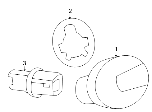 2007 Chrysler PT Cruiser Side Repeater Lamps Bulb Diagram for L0003893