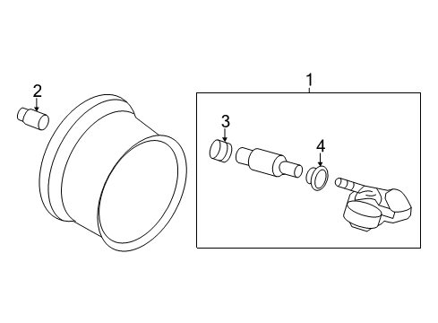 2013 Nissan Altima Tire Pressure Monitoring Antenna-Tire Pressure Diagram for 40740-JA00A