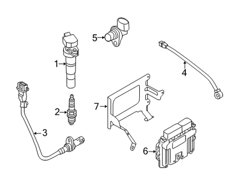 2021 Kia Seltos Ignition System Bolt Diagram for 11408-06146-K