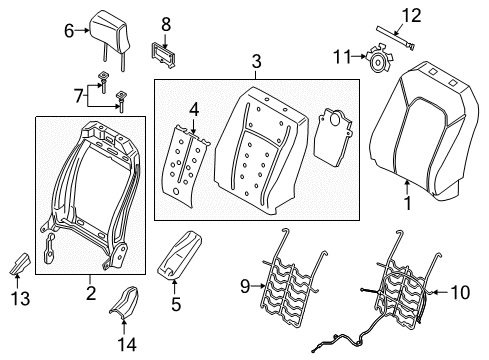 2019 Ford Expedition Front Seat Components Strap Diagram for JU5Z-96600A96-A