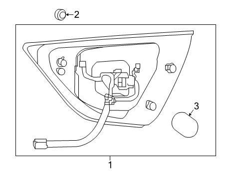 2018 Nissan Maxima Bulbs Lamp Assembly-Back Up, RH Diagram for 26540-4RA1A