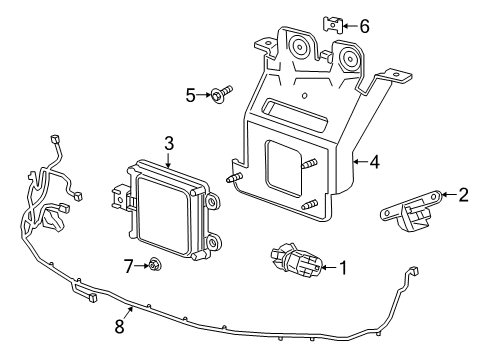 2020 Chevrolet Blazer Switches & Sensors Wire Harness Diagram for 84554517