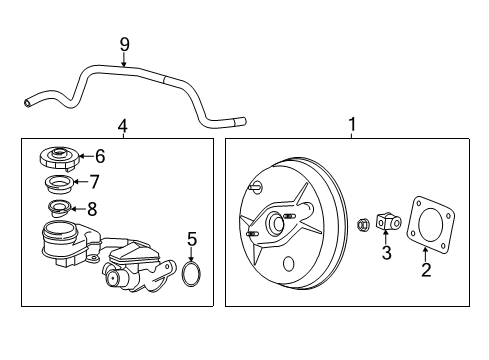 2013 Acura ILX Hydraulic System Tube Assembly, Master Power Diagram for 46402-TR0-A01