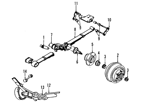 1993 Dodge Caravan Rear Axle, Stabilizer Bar, Suspension Components BUSHING-SWAY Bar Diagram for 4228785