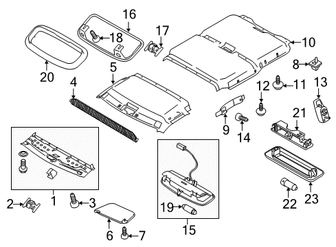 2011 Ford Transit Connect Interior Trim - Roof Sunvisor Bolt Diagram for -W504241-S437