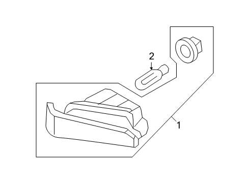 2008 Hyundai Azera Bulbs Front Driver Side Fog Light Assembly Diagram for 92201-3L100