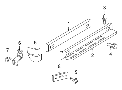 2003 Dodge Sprinter 2500 Rear Bumper Lens-FASCIA Diagram for 5103684AA