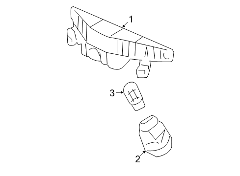 2010 Honda Civic High Mount Lamps Sub-Harness, Spoiler Diagram for 34271-SVB-A00