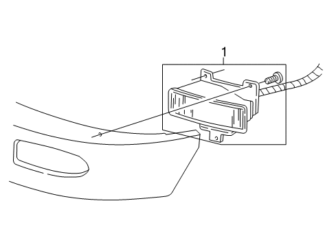 2000 Ford F-150 Fog Lamps Fog Lamp Assembly Diagram for 3L3Z-15200-A