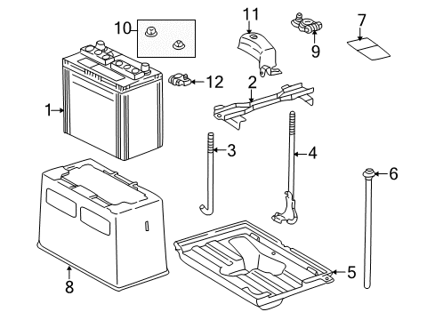 2006 Lexus SC430 Battery Bolt Sub-Assy, Battery Clamp, No.2 Diagram for 74408-24010