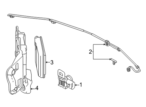 2022 Honda Civic Electrical Components - Rear Bumper SENSOR *NH731P* Diagram for 39680-T43-J11ZD