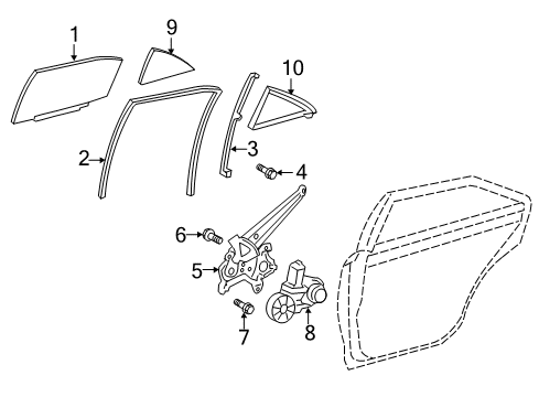 2013 Toyota Camry Front Door Weatherstrip Diagram for 68188-06070