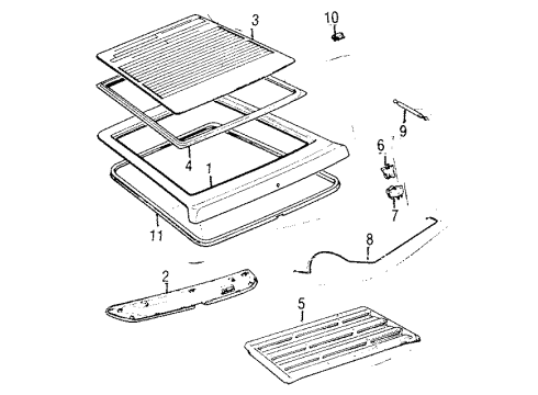 1985 Toyota Celica Gate & Hardware Cylinder & Key Set, Luggage Lock Diagram for 69055-19565