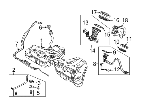 2006 BMW 650i Filters Plastic Fuel Tank With Filler Pipe Diagram for 16116767626