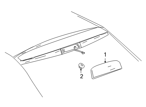 2007 Chevrolet Malibu High Mount Lamps High Mount Lamp Diagram for 25821795