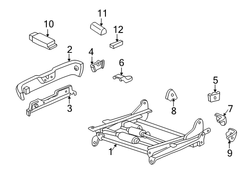 2001 Toyota Camry Power Seats Seat Adjust Assembly Diagram for 72010-33051