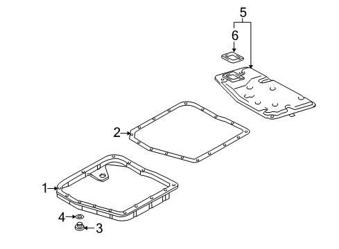 1999 Lexus ES300 Transaxle Parts Pan Sub-Assy, Automatic Transaxle Oil Diagram for 35106-21020