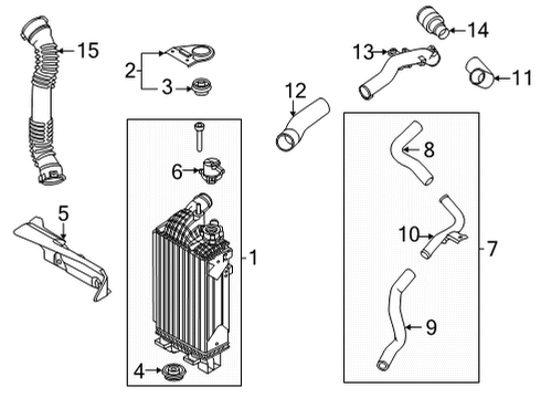 2022 Hyundai Tucson Intercooler HOSE-INLET Diagram for 28253-2M410