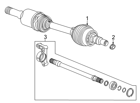 2019 Buick Regal Sportback Drive Axles - Front Axle Assembly Diagram for 84527909