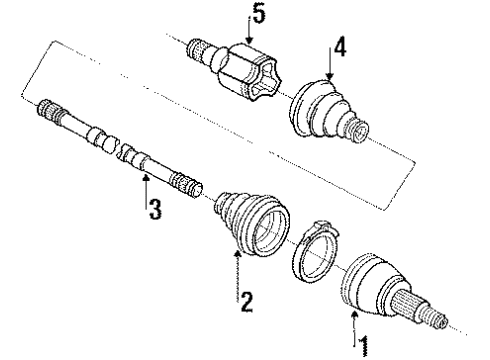 1994 Lincoln Continental Axle Shaft - Front Inner Boot Diagram for F3DZ3A331C