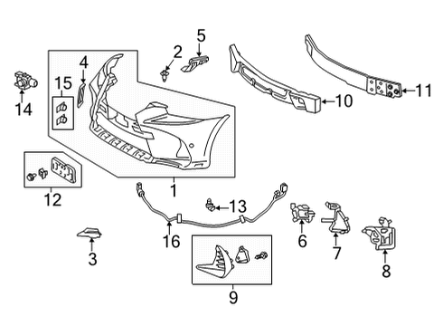 2021 Lexus IS350 Automatic Temperature Controls Sensor, Ultrasonic Diagram for 89341-33220-X8