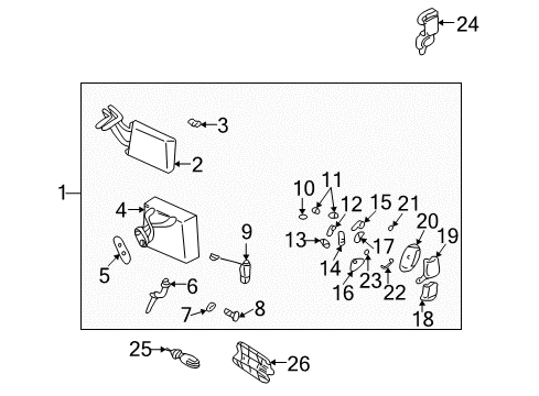2005 Hyundai Elantra Switches & Sensors Core & Seal Assembly-Heater Diagram for 97138-2D000