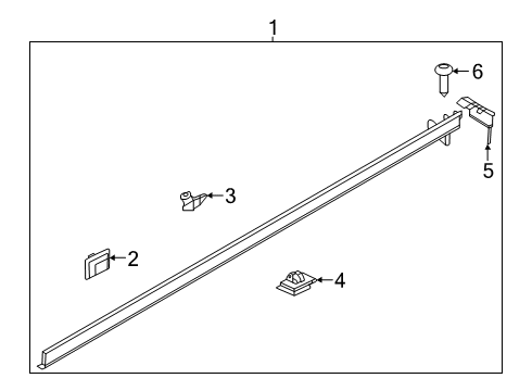 2022 Hyundai Palisade Exterior Trim - Pillars Moulding Assembly-Side Sill, RH Diagram for 87752-S8000-CA