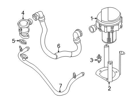 2003 BMW 525i Emission Components Activated Charcoal Filter Diagram for 16136757557