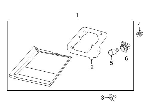 2015 Honda Civic Bulbs Light Assy., L. Lid Diagram for 34155-TR2-A51