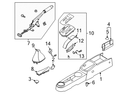 2005 Chevrolet Aveo Console Boot, Manual Transmission Control Lever Diagram for 96538061