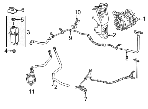 2016 Ram ProMaster 2500 P/S Pump & Hoses, Steering Gear & Linkage Line-Power Steering Return Diagram for 68168026AB