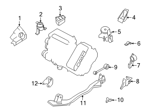 2006 Mercury Mariner Engine & Trans Mounting Front Bracket Diagram for 5M6Z-6061-BA