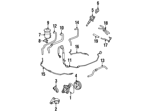 1996 Acura TL Instruments & Gauges Tube, Sensor (10MM) Diagram for 53727-SW5-A00