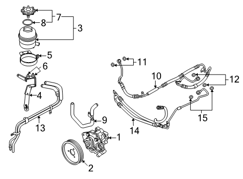 2008 BMW M6 P/S Pump & Hoses, Steering Gear & Linkage Expansion Hose Diagram for 32412283148