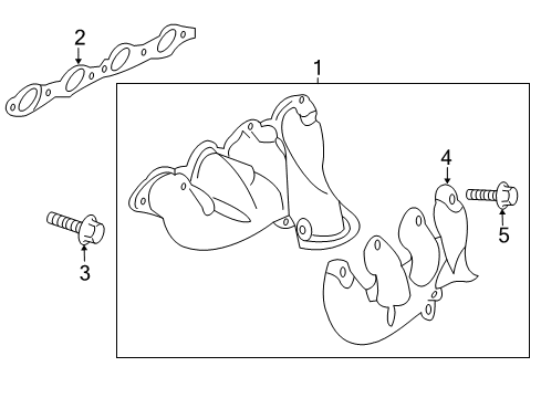 2016 Chevrolet Caprice Exhaust Manifold Heat Shield Diagram for 12596750