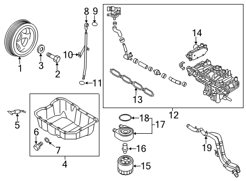 2020 Kia Optima Filters Motor Assembly-Vcm Diagram for 283232GTA1