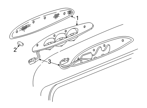 1998 Ford Expedition High Mount Lamps High Mount Lamp Diagram for XL1Z-13A613-CA