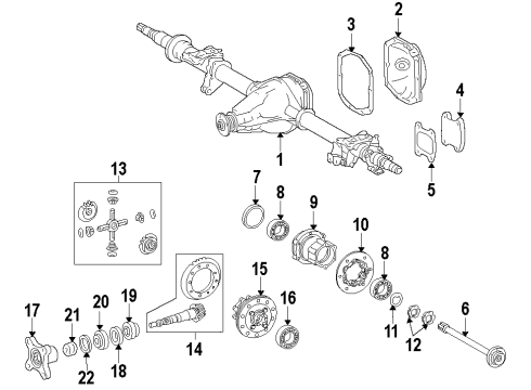 2008 Dodge Sprinter 2500 Rear Axle, Differential, Propeller Shaft Bearing-Drive Shaft Diagram for 68031835AA