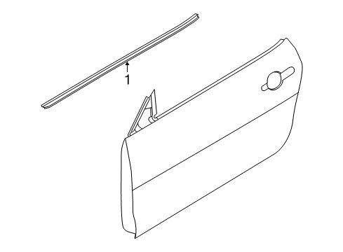 2012 Ford Mustang Exterior Trim - Door Belt Weatherstrip Diagram for AR3Z-6321452-A