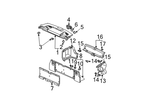 2001 Honda Civic Interior Trim - Rear Body Clip, Cowl Top *NH120L* (STAR BLACK) Diagram for 91505-ST7-003ZD