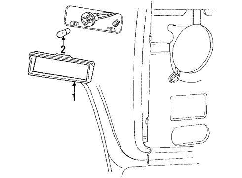 1985 Ford Bronco Side Marker Lamps Side Marker Lamp Diagram for EOTZ15A201A