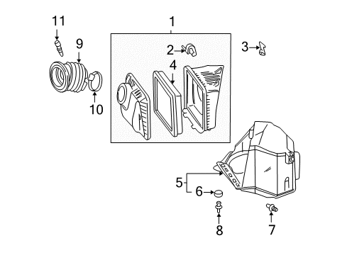 2002 Buick LeSabre Powertrain Control Housing Mount Bolt Diagram for 12560541