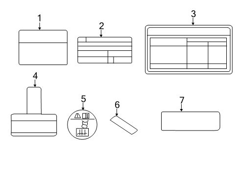 2019 Hyundai Santa Fe Information Labels Label-Power TAILGATE HGT ADJM Diagram for 81895-S2100