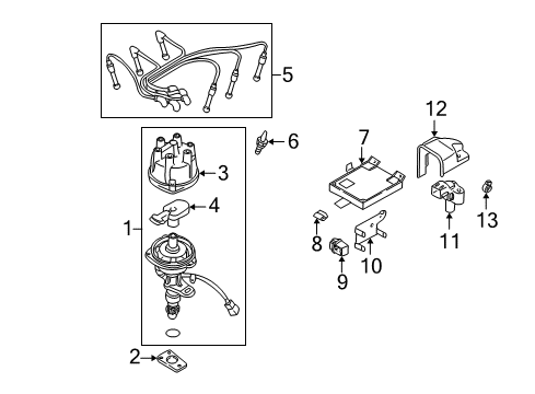 1999 Nissan Quest Fuel Supply Rotor Head Diagram for 22157-1W600