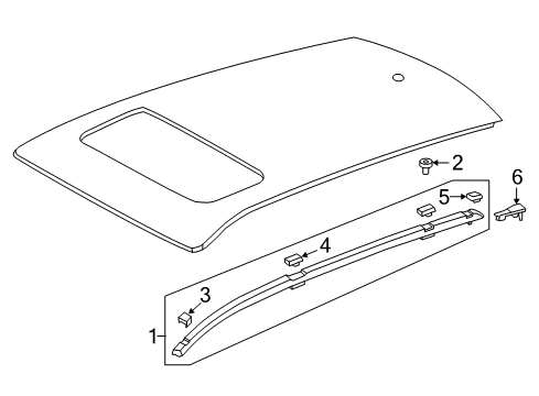 2014 Honda CR-V Luggage Carrier Cap C R, Roof *NH666M Diagram for 75265-T0A-A01ZA