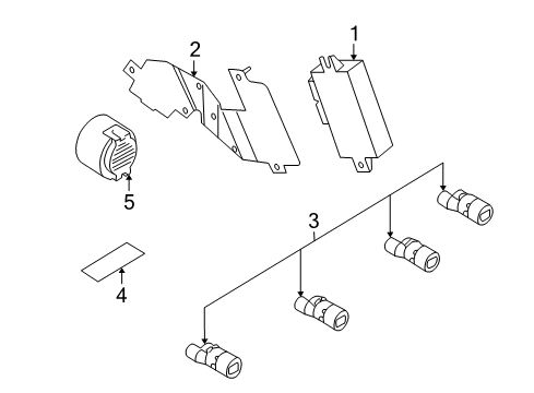 2005 BMW 330Ci Electrical Components Painted Ultrasonic Transducer Diagram for 66202180145