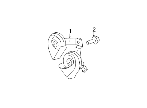 2012 Ford F-250 Super Duty Horn Horn Diagram for BC3Z-13832-A