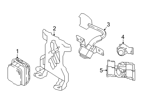 2017 Infiniti QX30 Parking Aid Distance Sensor Assembly Diagram for 28438-5DA4C